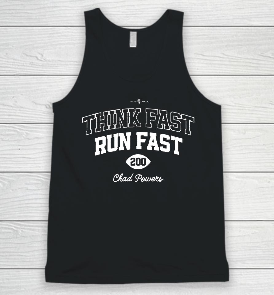 Penn State Think Fast Run Fast Chad Powers Unisex Tank Top