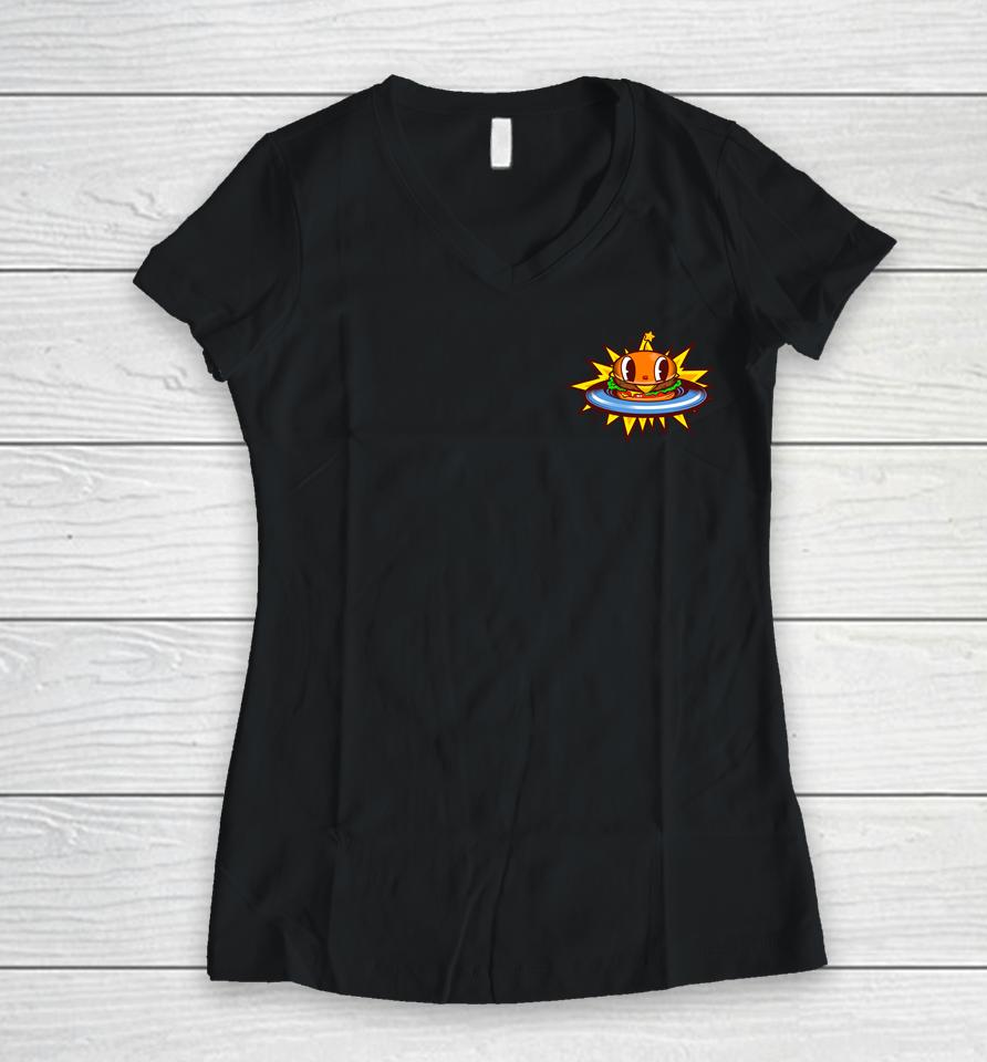 Persona 5 Big Bang Burger Women V-Neck T-Shirt