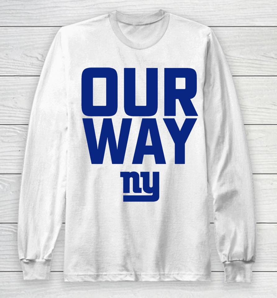 Pete Guelli Our Way New York Giants Long Sleeve T-Shirt