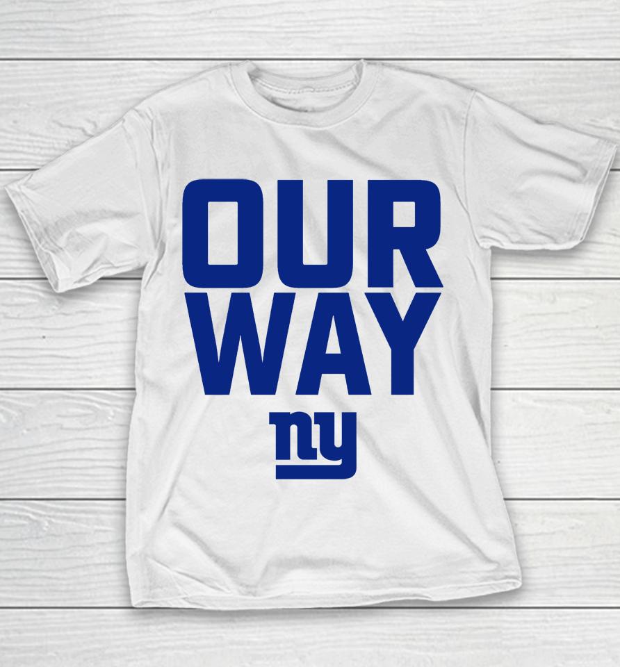 Pete Guelli Our Way New York Giants Youth T-Shirt