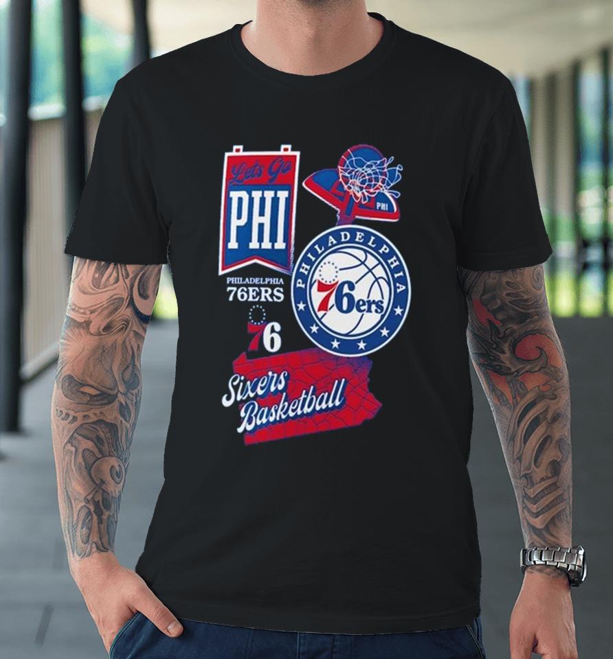 Philadelphia 76Ers Split Zone Sixers Basketball Premium T-Shirt