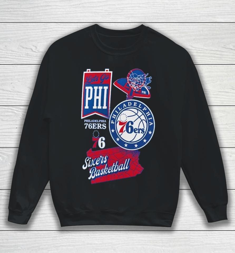 Philadelphia 76Ers Split Zone Sixers Basketball Sweatshirt