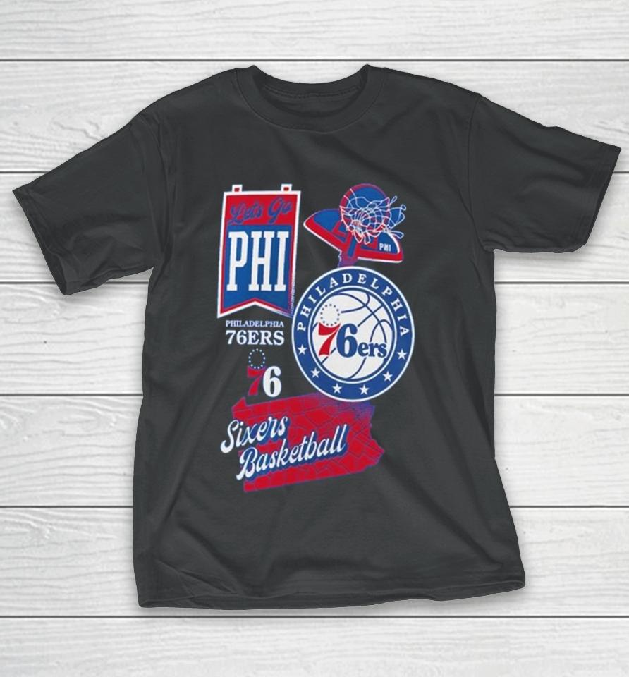 Philadelphia 76Ers Split Zone Sixers Basketball T-Shirt