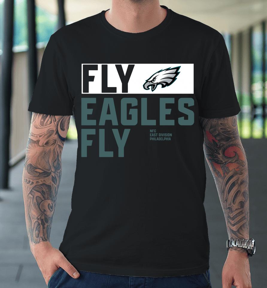 Philadelphia Eagles Anthracite Fly Eagles Fly Crew Premium T-Shirt
