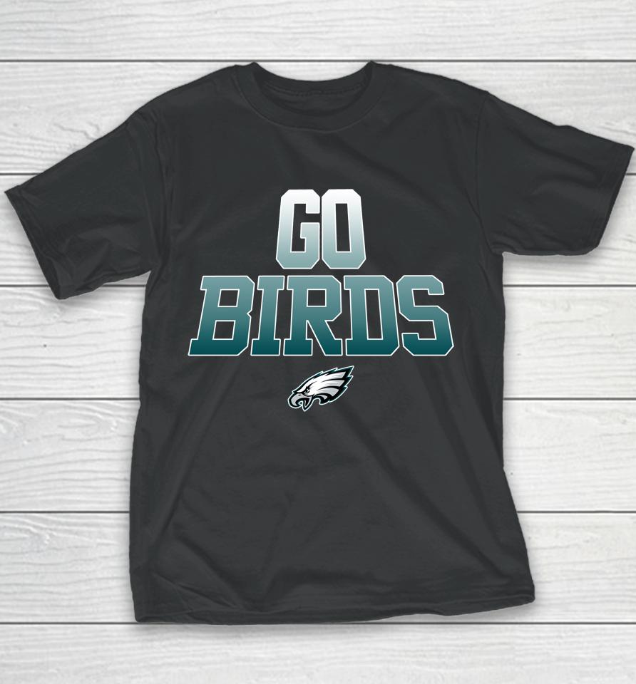 Philadelphia Eagles Black Go Birds Statement Youth T-Shirt