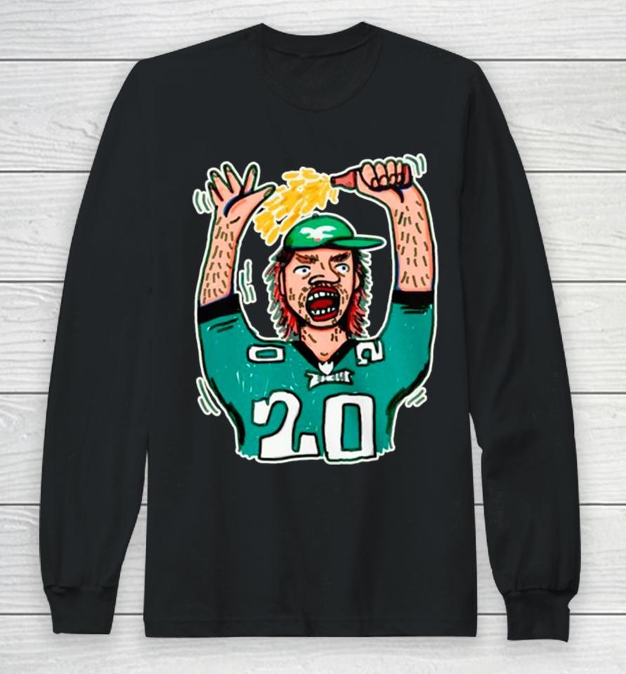 Philadelphia Eagles Fan Drunk Art Long Sleeve T-Shirt