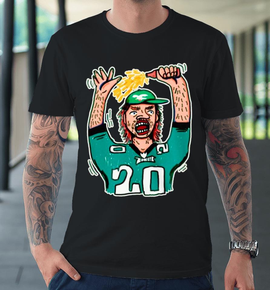 Philadelphia Eagles Fan Drunk Art Premium T-Shirt