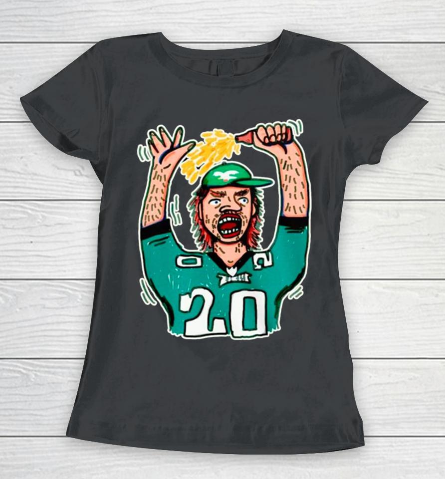 Philadelphia Eagles Fan Drunk Art Women T-Shirt