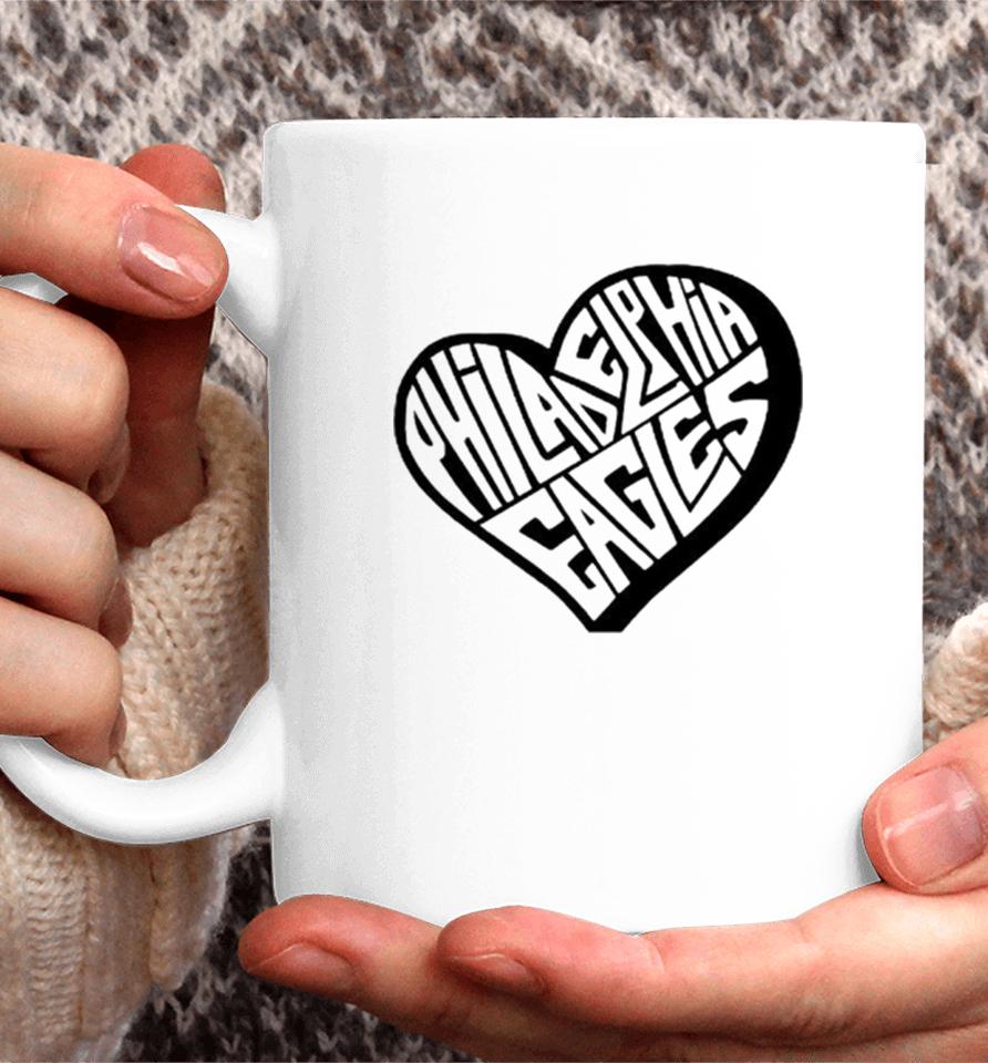 Philadelphia Eagles Football Heart Coffee Mug