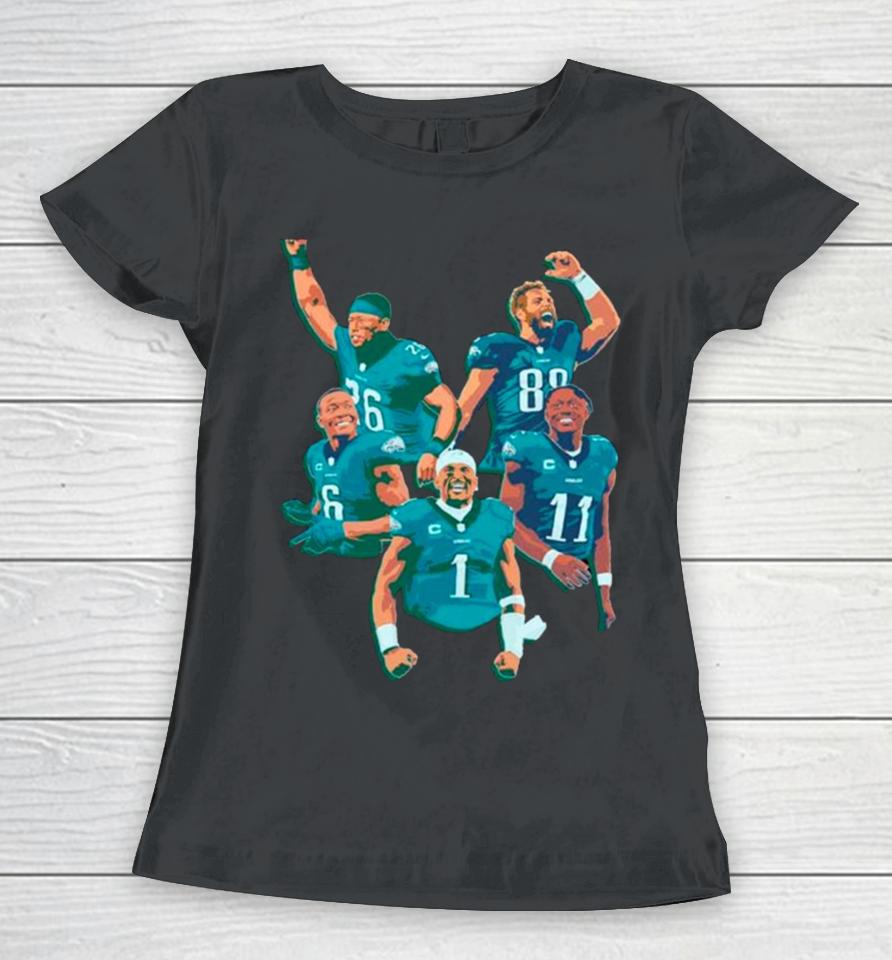 Philadelphia Eagles Football Players Nfl Women T-Shirt