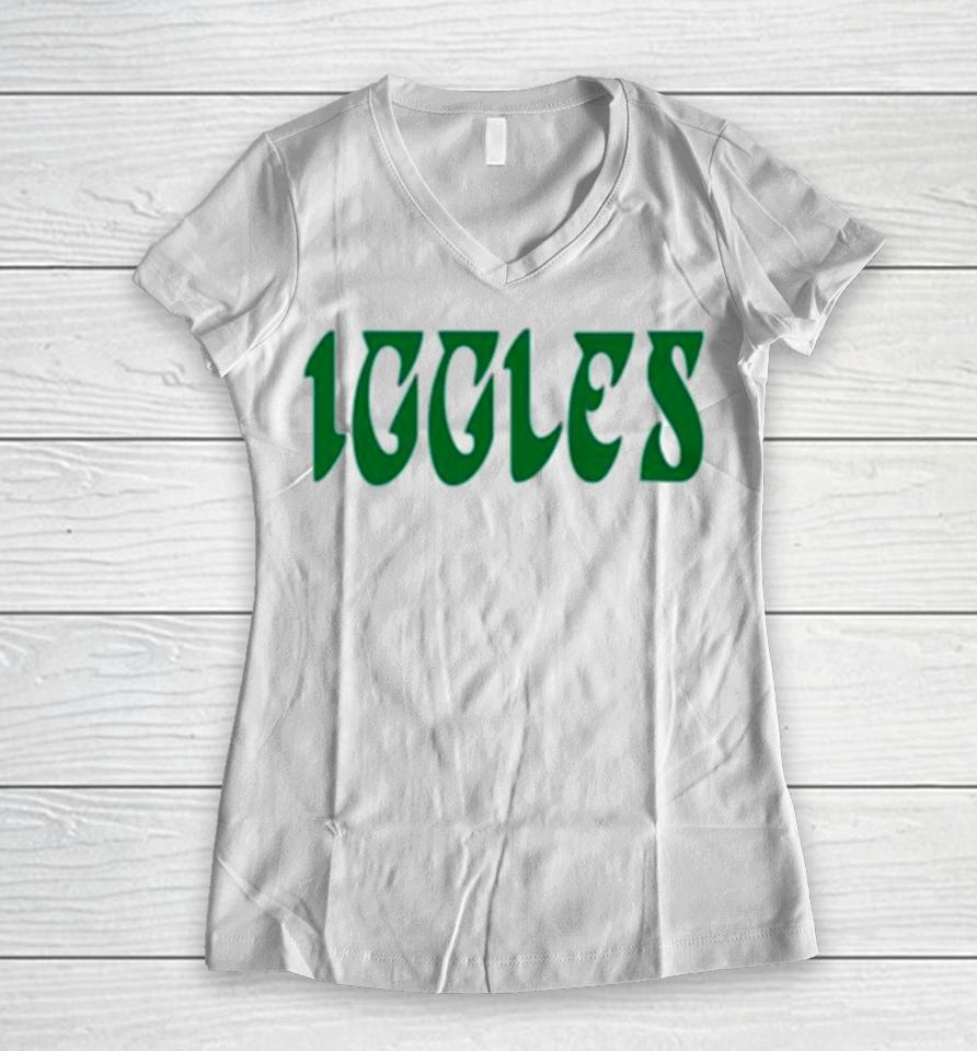 Philadelphia Eagles Iggles Women V-Neck T-Shirt