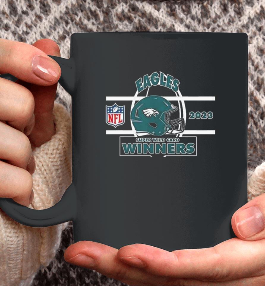 Philadelphia Eagles Nfc Super Wild Card Champions Season 2023 2024 Nfl Divisional Helmet Winners Coffee Mug
