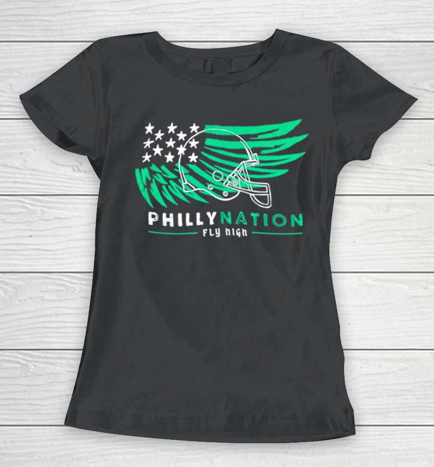 Philadelphia Eagles Philly Nation Fly High Women T-Shirt