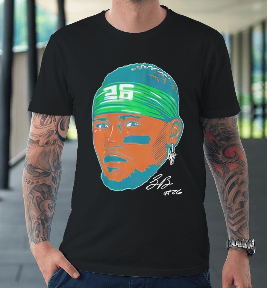 Philadelphia Eagles Saquon Barkley 26 Swag Head Signature Premium T-Shirt