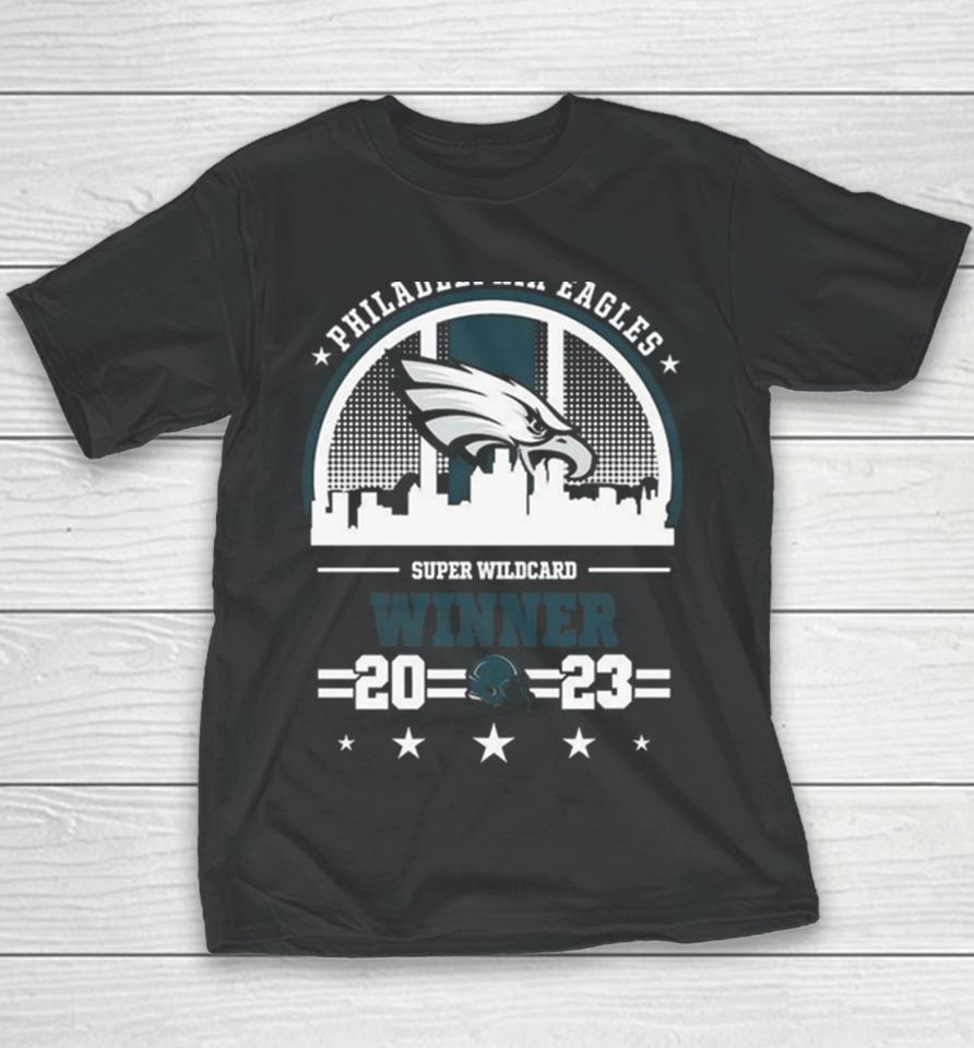 Philadelphia Eagles Super Wild Card Winner Nfl Playoff Season 2023 2024 Youth T-Shirt