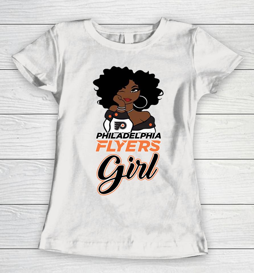 Philadelphia Flyers Girl Nhl Women T-Shirt