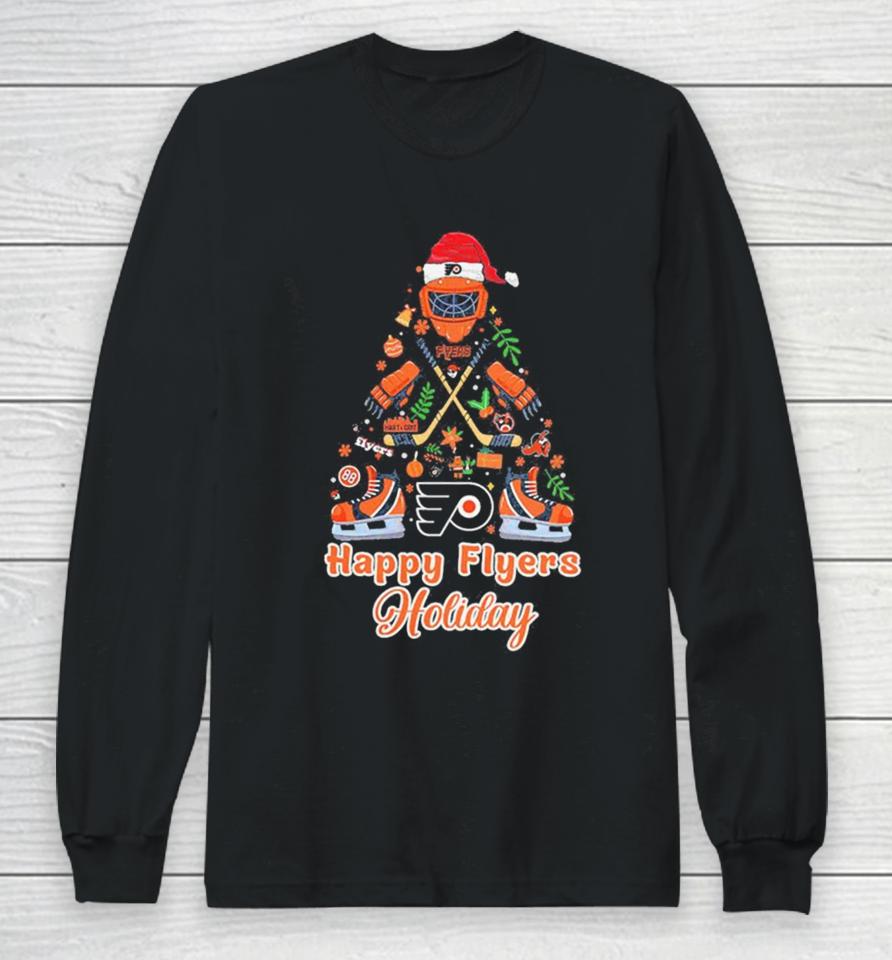 Philadelphia Flyers Ice Hockey Nhl Philly Hart Grit Happy Flyers Holidays Christmas Sweatershirts Long Sleeve T-Shirt