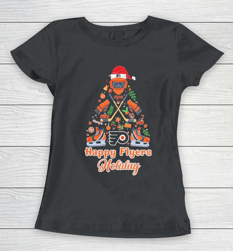 Philadelphia Flyers Ice Hockey Nhl Philly Hart Grit Happy Flyers Holidays Christmas Sweatershirts Women T-Shirt