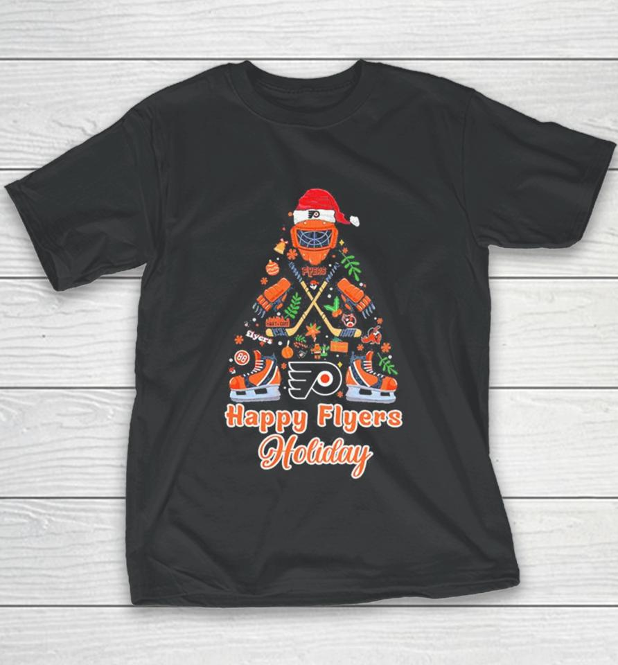 Philadelphia Flyers Ice Hockey Nhl Philly Hart Grit Happy Flyers Holidays Christmas Sweatershirts Youth T-Shirt