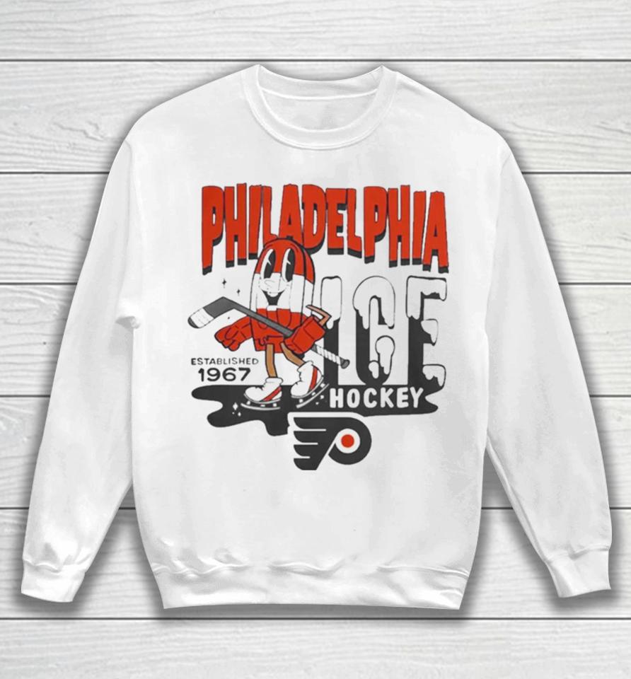 Philadelphia Flyers Mitchell And Ness Gray Popsicle Sweatshirt