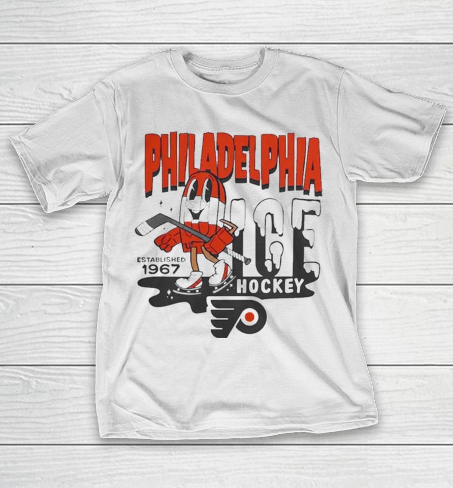 Philadelphia Flyers Mitchell And Ness Gray Popsicle T-Shirt