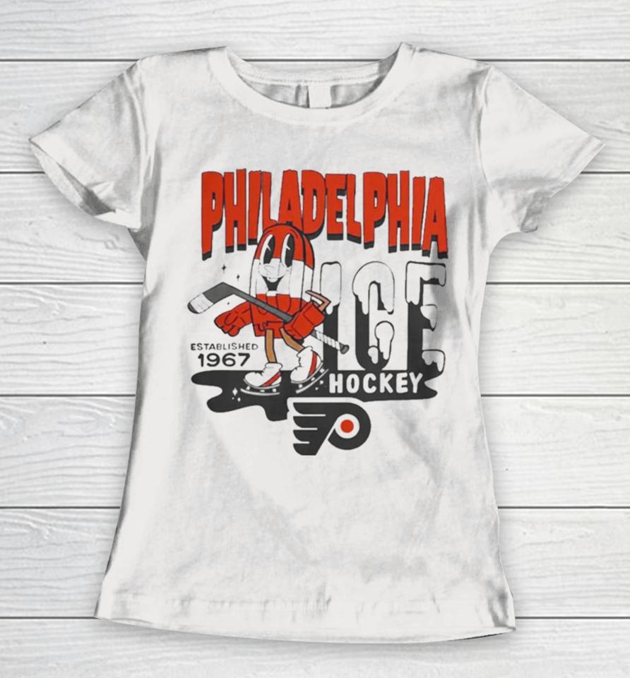 Philadelphia Flyers Mitchell And Ness Gray Popsicle Women T-Shirt