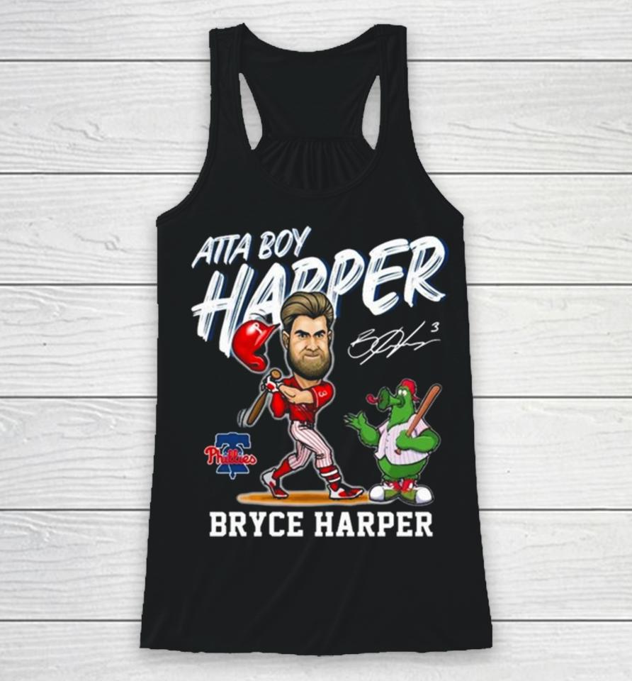 Philadelphia Phillies Atta Boy Harper Bryce Harper And Mascot Signature Racerback Tank