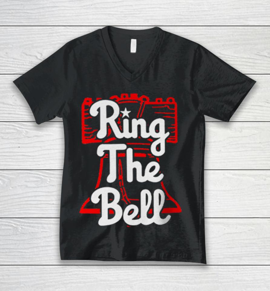 Philadelphia Phillies Baseball Ring The Bell Unisex V-Neck T-Shirt
