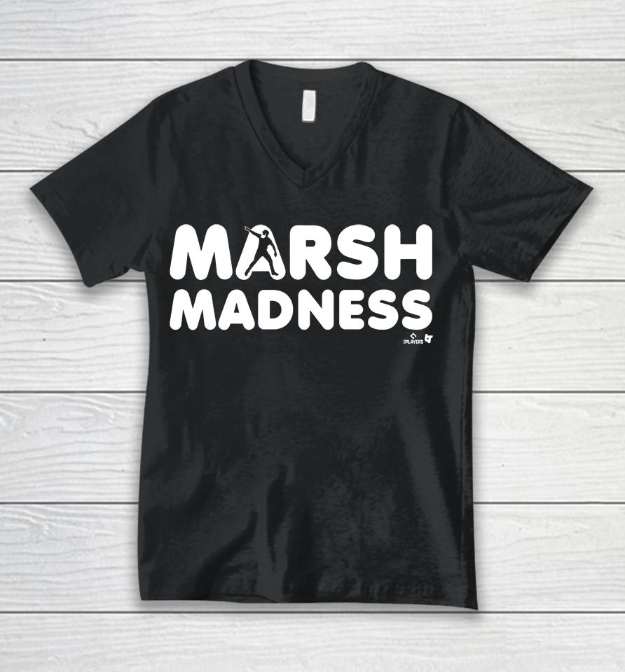 Philadelphia Phillies Brandon Marsh Madness Unisex V-Neck T-Shirt