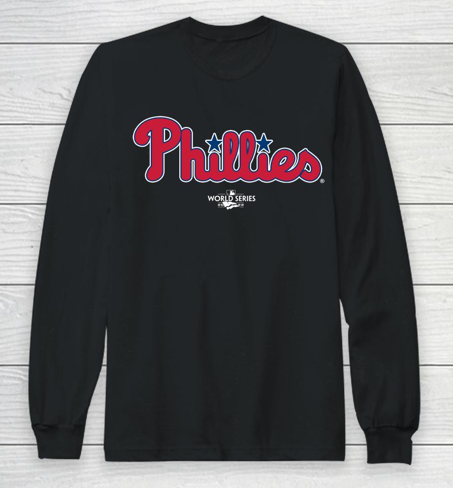 Philadelphia Phillies Bryce Harper Red 2022 World Series Long Sleeve T-Shirt