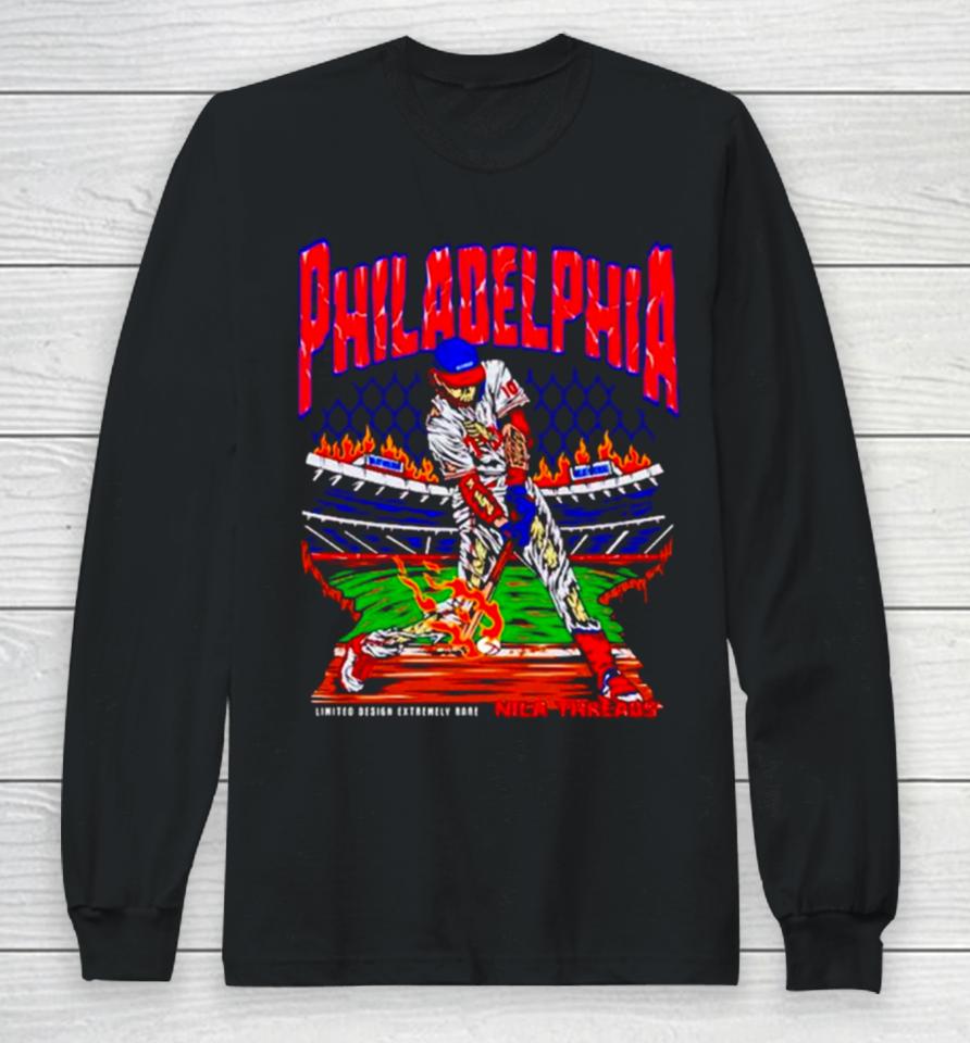 Philadelphia Phillies J.t. Realmuto Skeleton Long Sleeve T-Shirt
