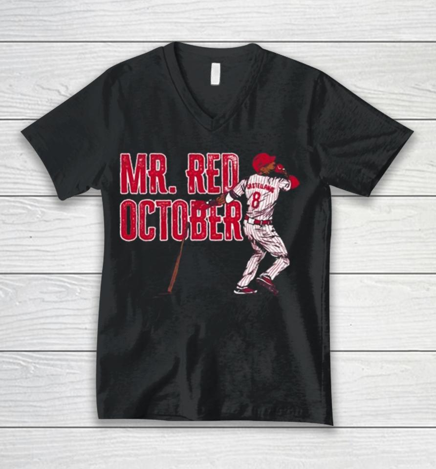 Philadelphia Phillies Nick Castellanos Mr Red October Unisex V-Neck T-Shirt