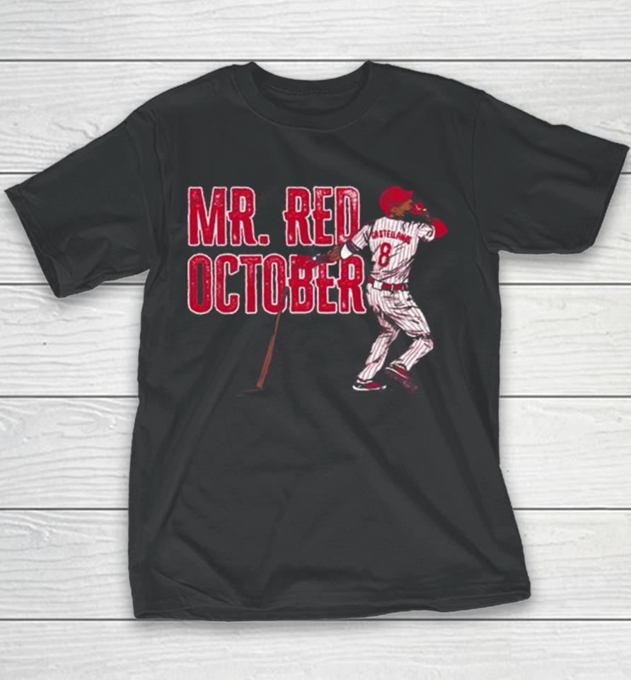 Philadelphia Phillies Nick Castellanos Mr Red October Youth T-Shirt
