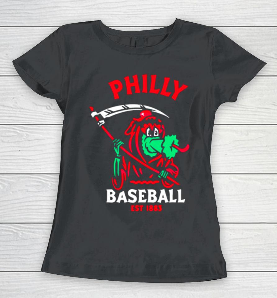 Philadelphia Phillies Philly Reaper Baseball Est 1883 Women T-Shirt