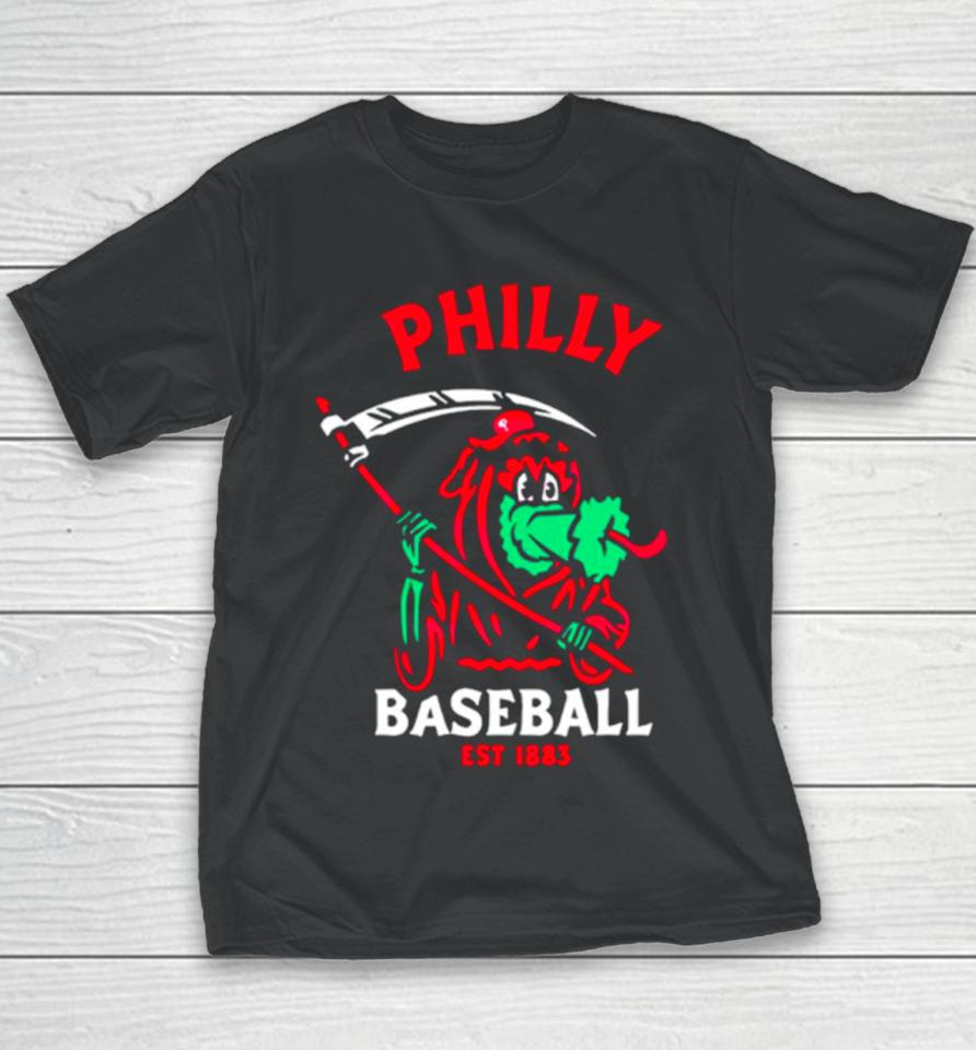Philadelphia Phillies Philly Reaper Baseball Est 1883 Youth T-Shirt