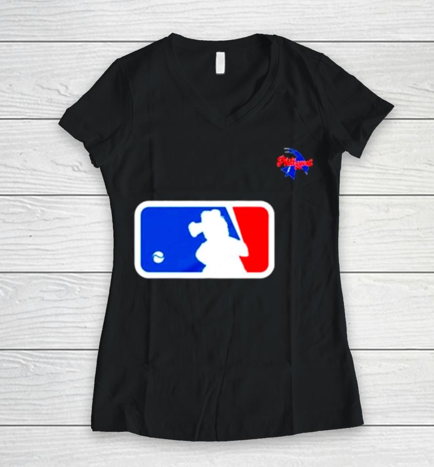 Philadelphia Phillies Phillygoat Major Baseball Women V-Neck T-Shirt