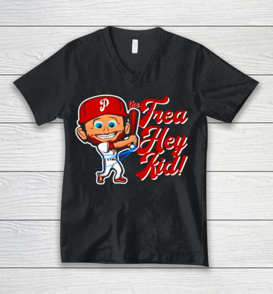 Philadelphia Phillies The Trea Hey Kid Unisex V-Neck T-Shirt