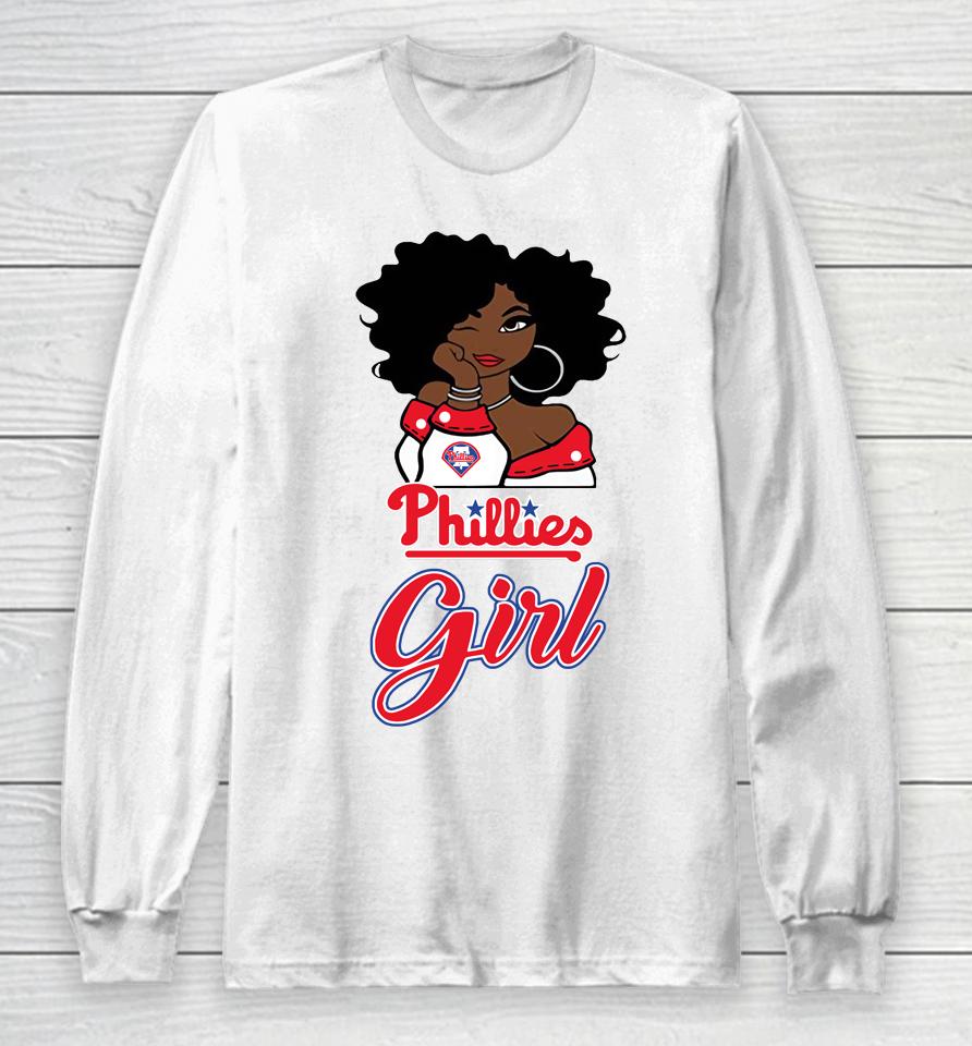 Philadelphia Philliess Girl Mlb Long Sleeve T-Shirt