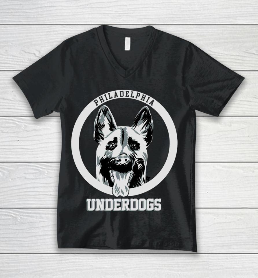 Philadelphia Underdogs T Shirt Philly Dawgs Unisex V-Neck T-Shirt