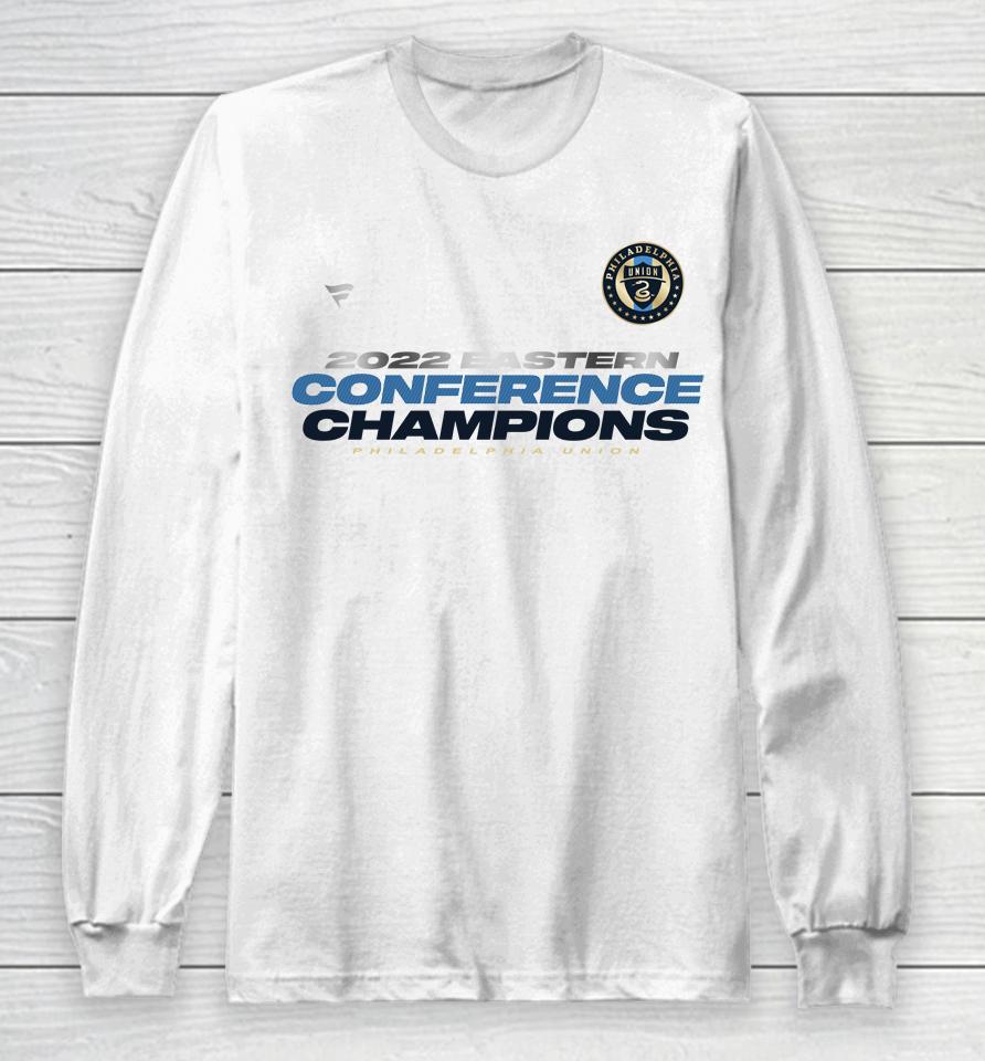 Philadelphia Union Fanatics Branded 2022 Mls Eastern Conference Champions Locker Room Long Sleeve T-Shirt