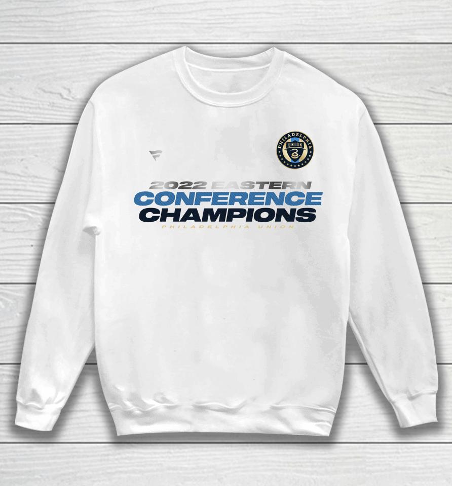 Philadelphia Union Fanatics Branded 2022 Mls Eastern Conference Champions Locker Room Sweatshirt