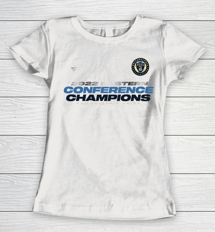 Philadelphia Union Fanatics Branded 2022 Mls Eastern Conference Champions Locker Room Women T-Shirt