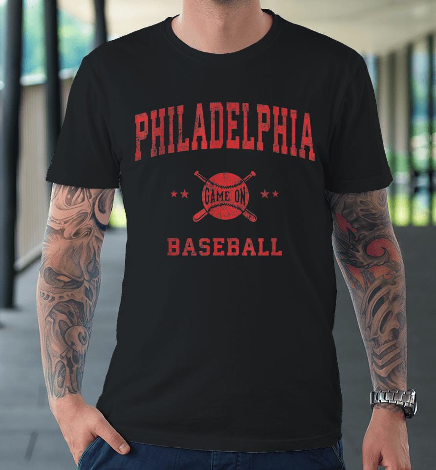 Philadelphia Vintage Philly Baseball Throwback Retro Premium T-Shirt