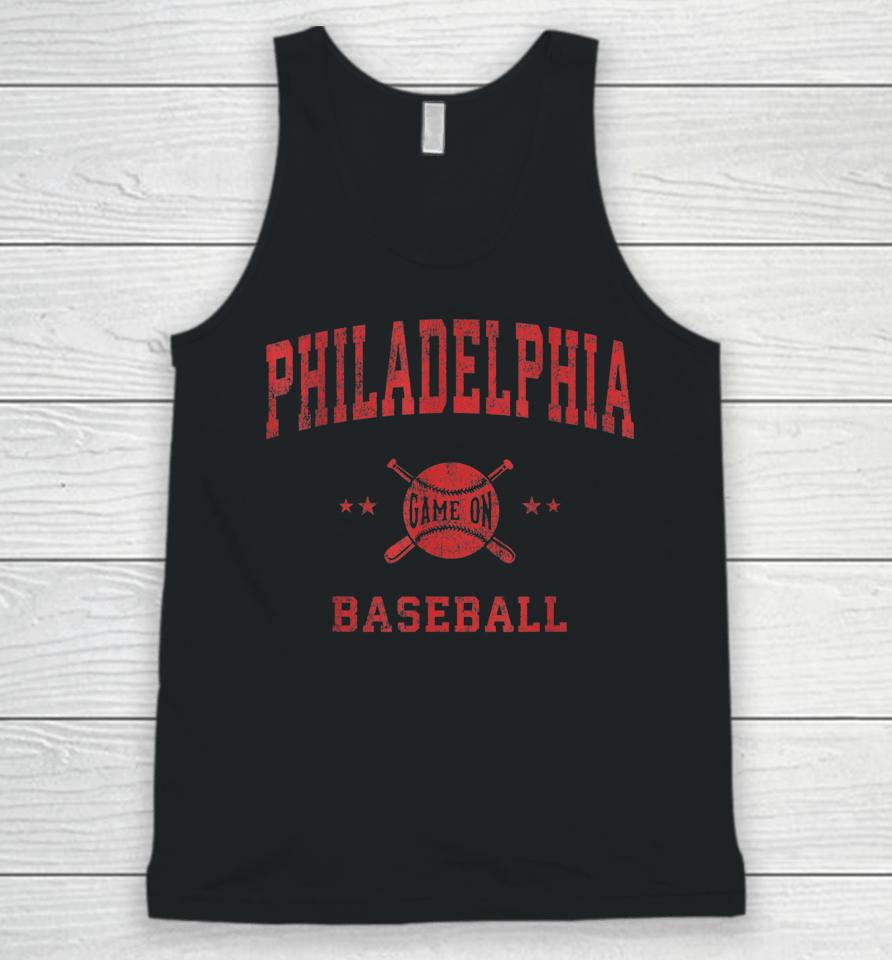 Philadelphia Vintage Philly Baseball Throwback Retro Unisex Tank Top