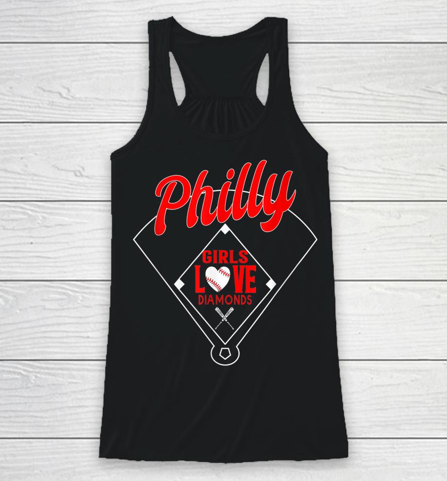 Philly Girls Love Baseball Philadelphia Racerback Tank