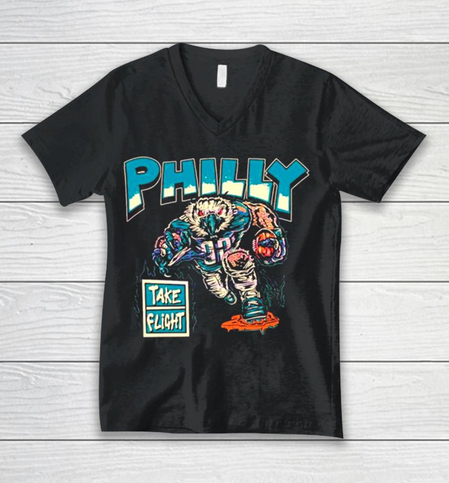 Philly Take Flight Philadelphia Eagles Unisex V-Neck T-Shirt