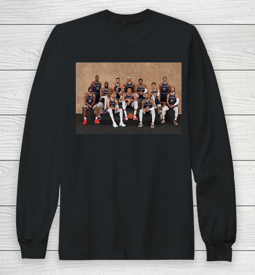 Photoshoot Before Match Of The Eastern Team Line Up Nba All Star Indianapolis 2024 Long Sleeve T-Shirt