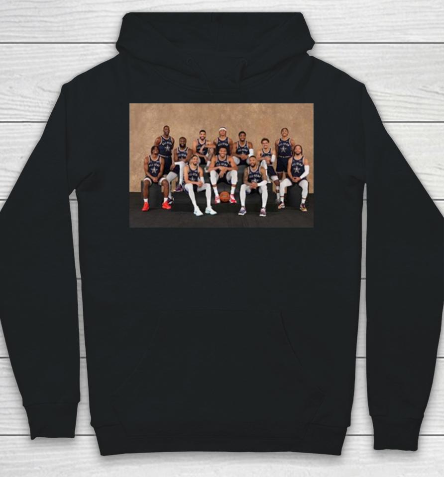 Photoshoot Before Match Of The Eastern Team Line Up Nba All Star Indianapolis 2024 Hoodie