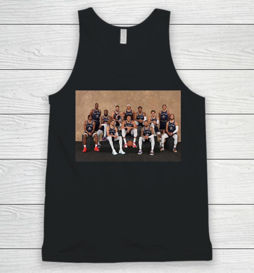 Photoshoot Before Match Of The Eastern Team Line Up Nba All Star Indianapolis 2024 Unisex Tank Top