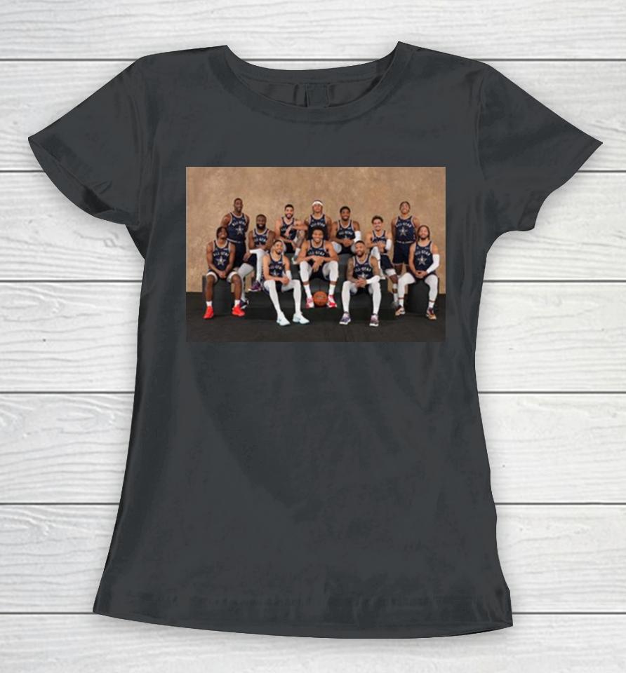 Photoshoot Before Match Of The Eastern Team Line Up Nba All Star Indianapolis 2024 Women T-Shirt
